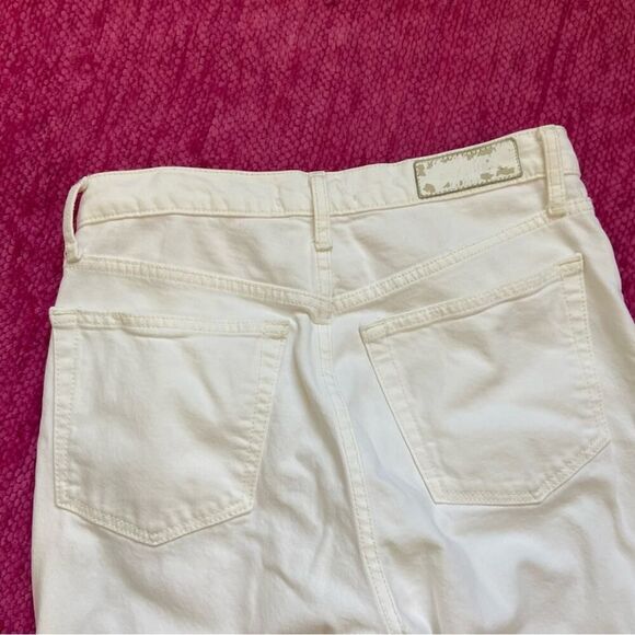 Re/Done 90’s High Rise Ankle Crop Jeans Vintage White Size 26 - Picture 7 of 14